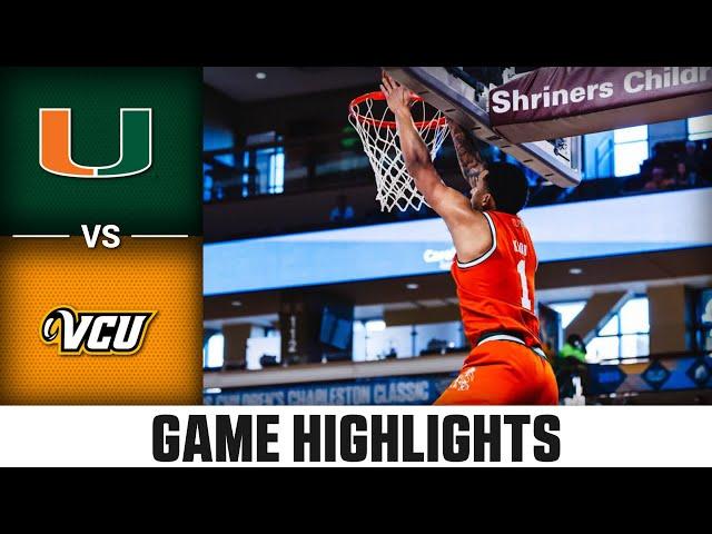 VCU vs. Miami Game Highlights | 2024-25 ACC Men's Basketball