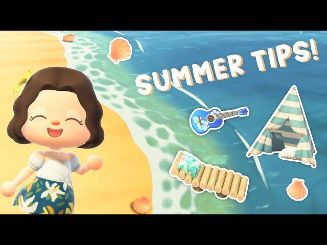 Summer Design Tips and Tricks! | Animal Crossing New Horizons