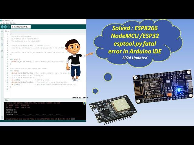 [Solved] ESP8266 NodeMCU/ESP32 esptool.py fatal error in Arduino IDE 2024 Updated