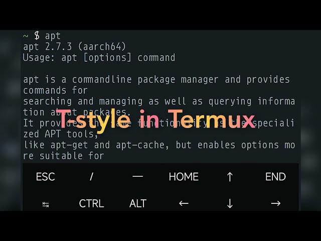 How to use T-style in Termux. Using Termux: Styling app