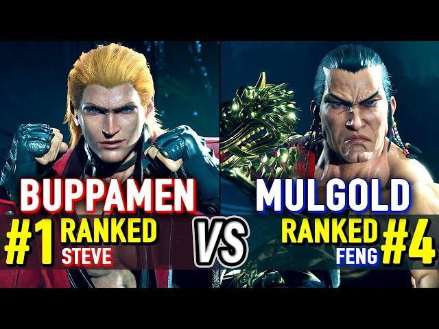 T8  BUPPAMEN (#1 Ranked Steve) vs MULGOLD (#4 Ranked Feng)  Tekken 8 High Level Gameplay