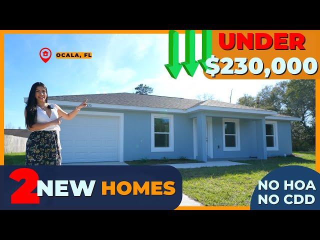 Two NEW HOMES in OCALA, FL!! UNDER $230,000 with no HOA or CDD