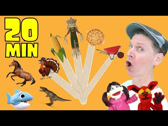 Thanksgiving Pop Sticks and More Kids Songs | Sing with Matt