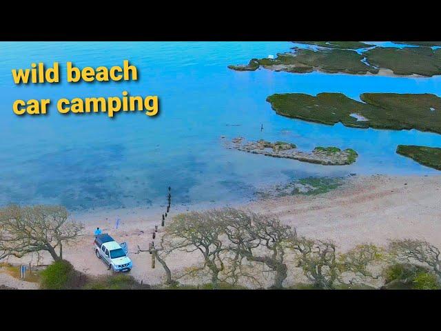 Car camping uk on this beautiful beach