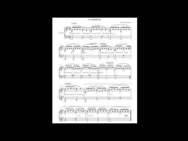 Christian Reimeir - 'Gedanken' in e-minor for piano solo