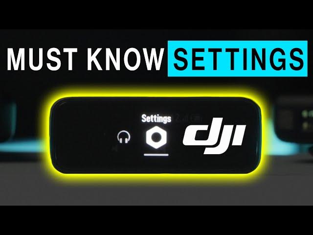 DJI Mic Settings Guide