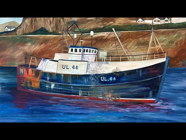 How i painted the boat on canvas.