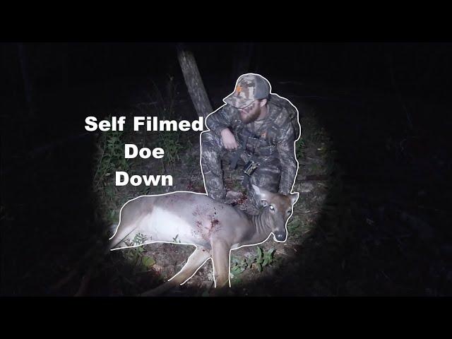 Self Filmed Doe Down | Southern Maine Bow Hunting