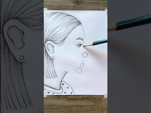 Easy drawing technique  #shorts #craft #art #drawing #crafts #satisfying