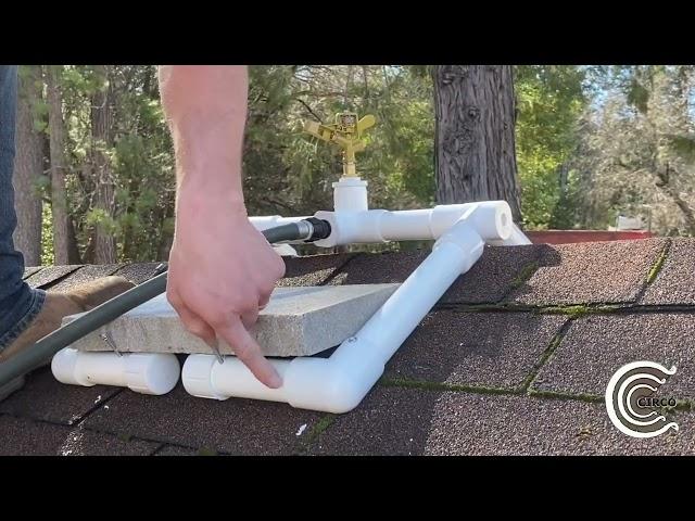 Rooftop Sprinkler Kit / Securing The Sprinkler To The Roof To Withstand High Winds. #Wildfires #DIY