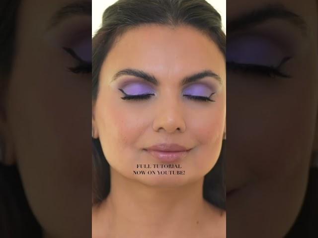 This PURPLE EYE LOOK is Perfect for HOODED/MATURE EYES! Check out the full tutorial on YouTube.