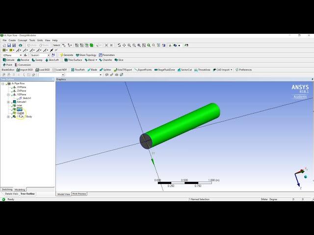 Water Flowing Through Pipe using Ansys CFX
