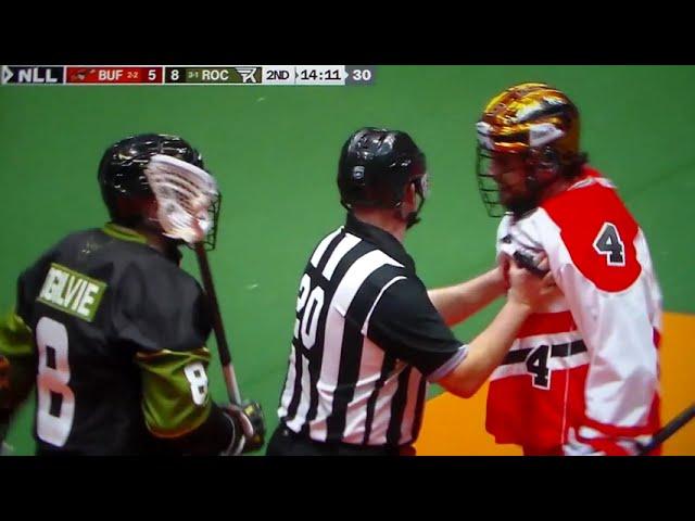 NLL lacrosse - Buffalo's Ian MacKay, Rochester's Mitch Ogilvie receive roughing penalties