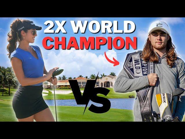 I Challenged KYLE BERKSHIRE to 9 HOLES of MATCHPLAY | Sabrina Andolpho