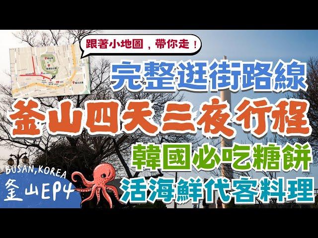 釜山必去景點EP4！南浦洞商圈逛街路線｜光復路時尚街️超多品牌有夠好買｜札嘎其市場活海鮮代客料理｜釜山塔超美夜景️還可以闖關拿獎品！｜韓國小吃都在BIFF廣場！｜Busan, Korea