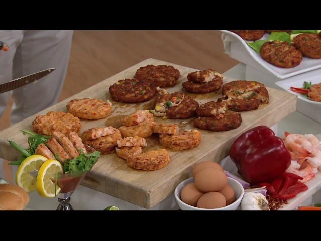 Kaptain's Ketch (10) 4 oz. Gourmet Shrimp Burger on QVC