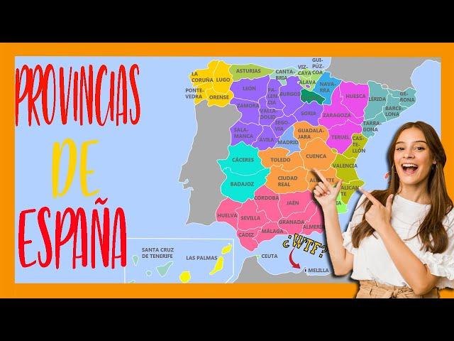  PROVINCIAS, comunidades y capitales de ESPAÑA  Mapa político de España