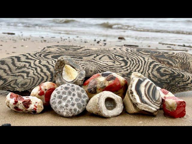 A Great Spring Rock Hunt on My Favorite Lake Huron Beach