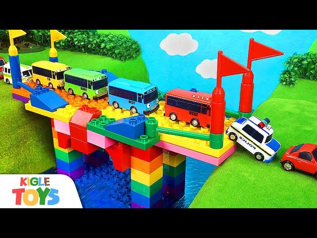 حفارة المركبات الثقيلة ينقذ إنسان آلي بلوك بريدج مونستر | KIGLE TOYS - ألعاب للأطفال