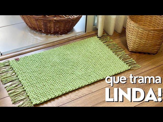 Tapete de Crochê |TAPETE LIMÃO - QUE TRAMA LINDA!!! Básico e fácil de fazer, você vai amar!!