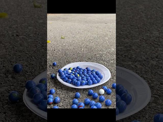 Crushing Crunchy & Soft Things by Car! EXPERIMENT Car vs marbles #shorts #asmr #asmrsound