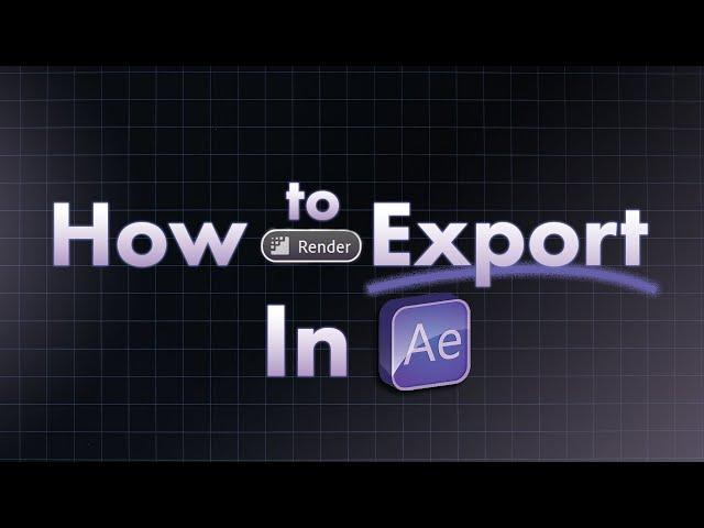 The EASIEST Way to Export In After Effects