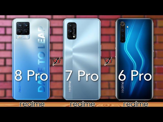 Realme 8 Pro vs Realme 7 Pro vs Realme 6 Pro