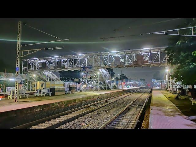 Very rare scene-100 kmph FREIGHT TRAINS Skips Stations at Full Speed - Indian Railways