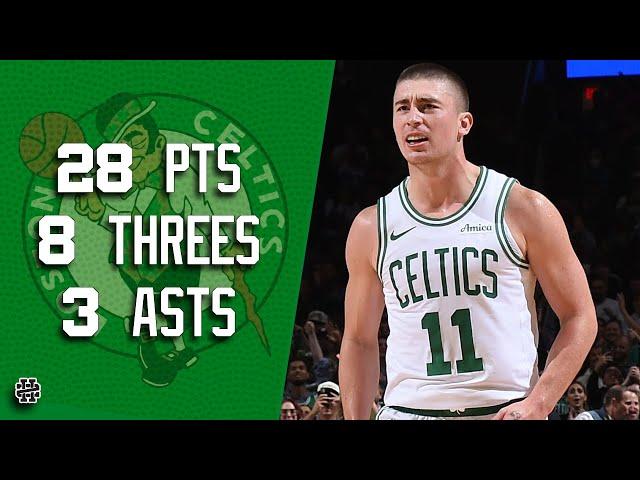 Payton Pritchard 28 pts 8 threes 3 asts vs Bucks 24/25 season