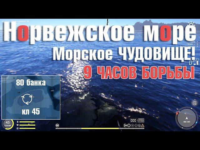 9 часов борьбы с акулой • Морское чудовище • Норвежское Море • Русская Рыбалка 4