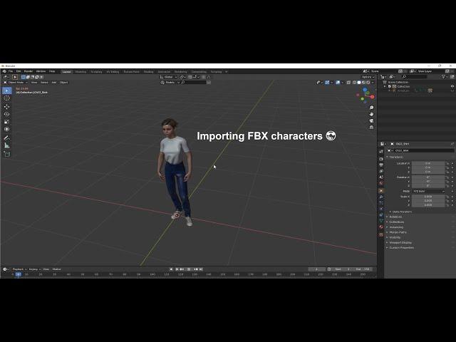 Importing FBX characters in blender 2.9+