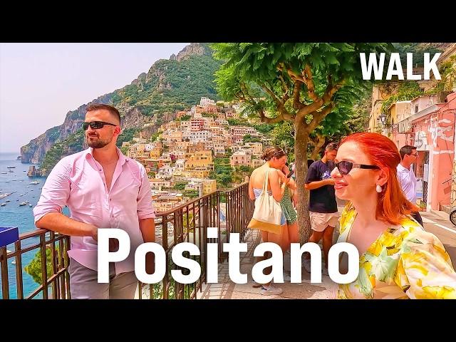 POSITANO Walking Tour 2024 | Panoramic Views, Beach & Captions - AMALFI Coast, Italy [4K/60fps]