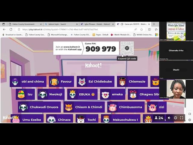 Atlanta Igbo Sch - Kahoot quiz on Igbo Phrases