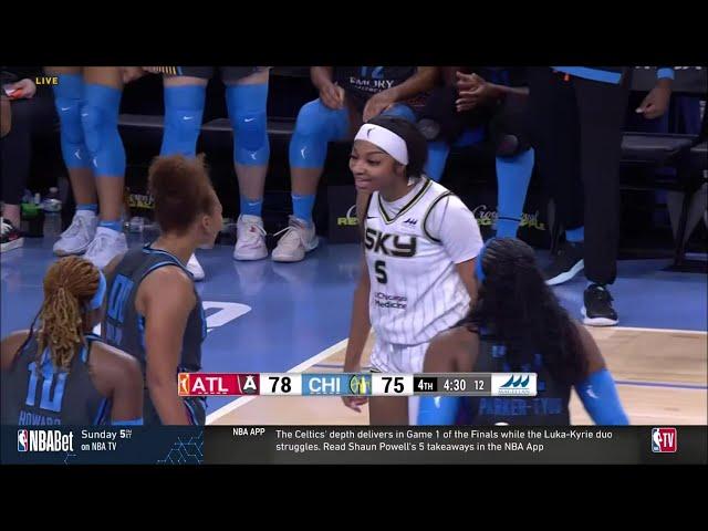  TRASH TALK, Angel Reese & Naz Hillmon After Angel Scores Then Naz BLOCKS Her | WNBA Chicago Sky