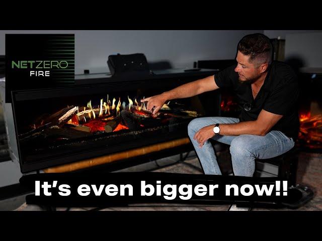 Our MOST realistic ELECTRIC Fireplace just got BIGGER!!  ( NetZero Fire E-One looks so good!! )