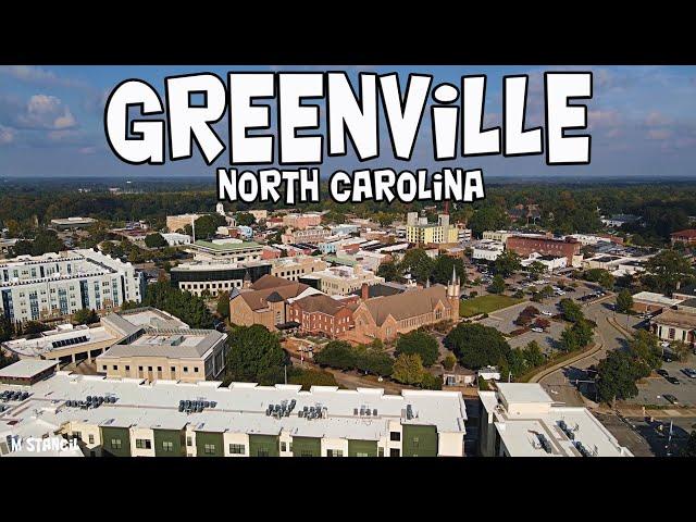 Greenville North Carolina 4K /12th Largest City in NC (DJI Mavic Air 2 Drone Footage) East Carolina