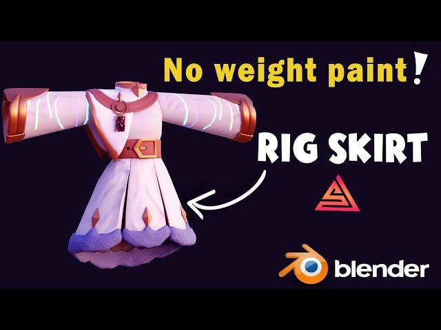 How to rig clothes in Blender | Simplest way to rig Skirt | AniSculpt