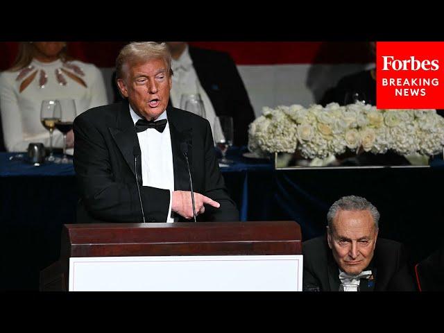 FULL REMARKS: Trump Goes Scorched Earth On Harris, Schumer In Merciless 2024 Al Smith Dinner Speech