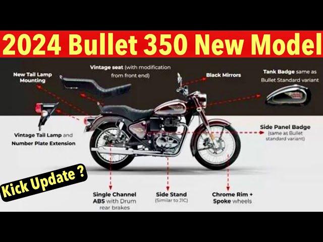 2024 New Royal Enfield Bullet 350 Launch Updates | Kick & Prices Confirmed 