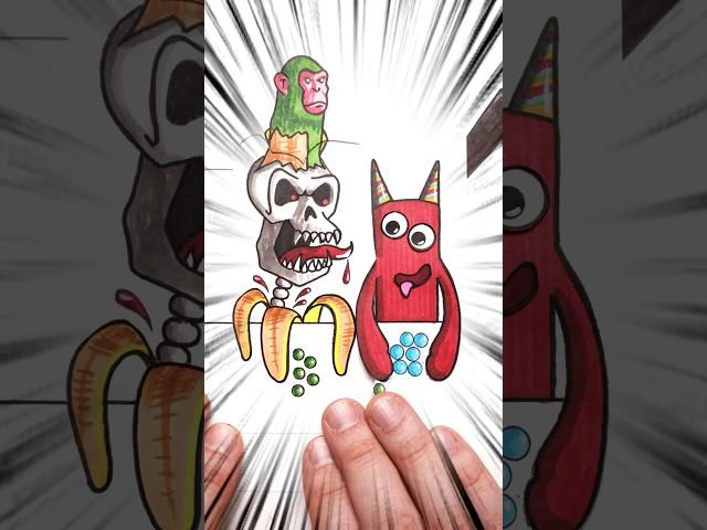 Chimpanzini Bananini️returns Candys #papercraft #animation #toonymoonyart #chimpanzinibananini