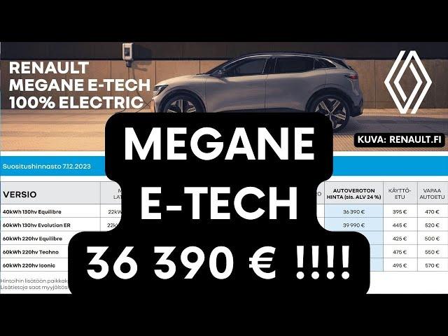 Renault sähköauto HINNANALENNUS MEGANE E-TECH !!!!