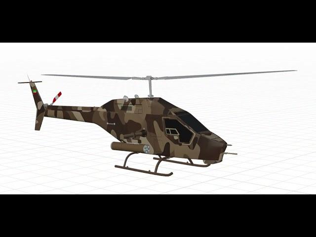 #HESA #Shahed #285 - AH-58A - #One #Man #Attack #Helicopter #VR / #AR / #low-poly #3d #model