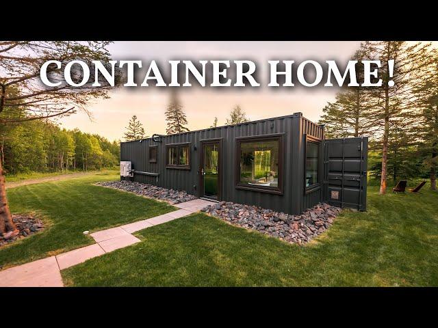 Shipping Container Home W/ Built In Sauna! Full Tiny House Tour!