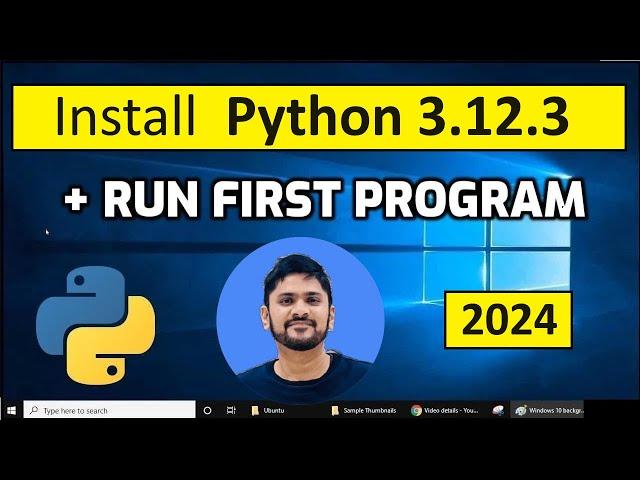 How to install Python 3.12.3 on Windows 10