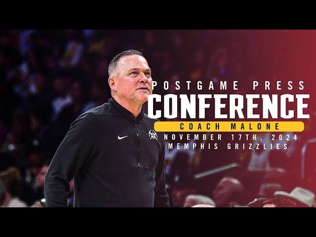 Coach Malone Postgame Press Conference vs. Grizzlies  | 11/17/24