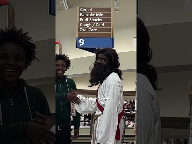 I ran into black Jesus! #calvingrindz