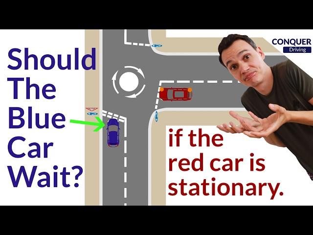 Should You Give Way to a Stationary Vehicle at a Mini Roundabout?