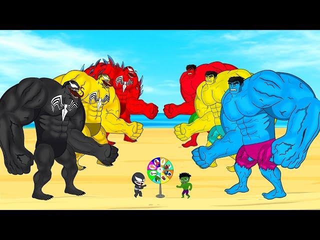 Rescue SUPER HEROES Team HULK COLOR vs Team VENOM COLOR : Returning from the Dead SECRET - FUNNY