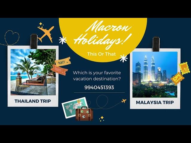 Macron Holidays #besttourpackage #tour #tourism #singapore #malaysia #thailand