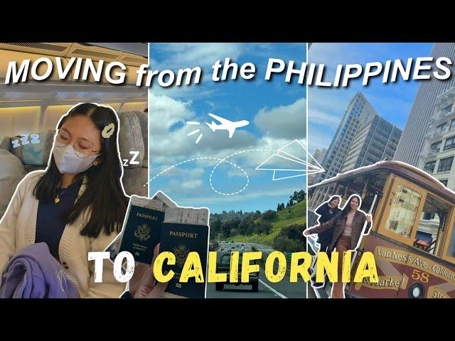 travel w/ me: moving to CALIFORNIA from the PHILIPPINES (vlog)   ˶ᵔ ᵕ ᵔ˶